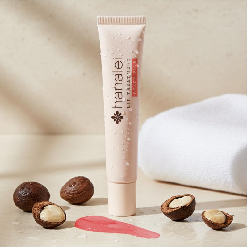 Hanalei Lip Treatment for Dry, Chapped Lips â€“ Intensive Overnight Moisturizer with Kukui Oil, Shea Butter & Grapeseed Oil â€“ Hydrating Balm for Healing Cracks â€“ Peach Pink Tint, 15g â€“ Cruelty-Free - Image 2